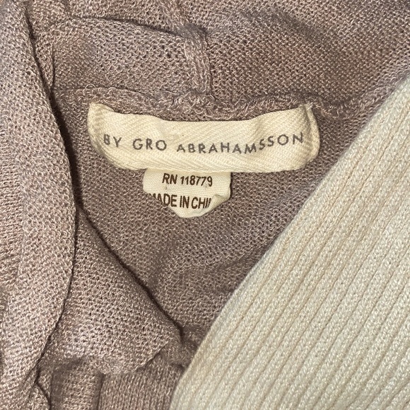 Anthro Gro Abrahamsson Wool Blend Colorblock Wrap Drape Cowl Cardigan Sweater - Picture 4 of 10